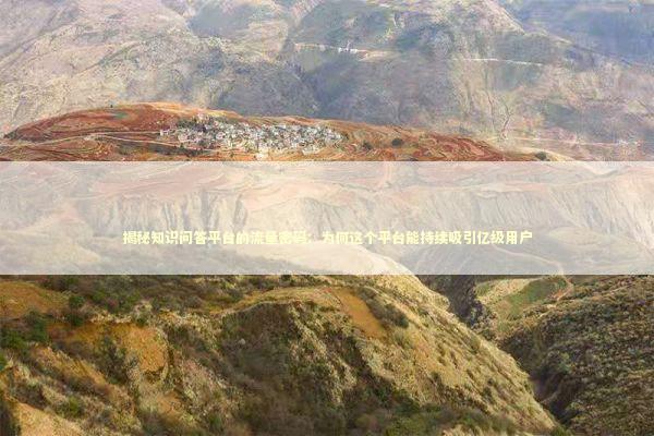 揭秘知识问答平台的流量密码：为何这个平台能持续吸引亿级用户